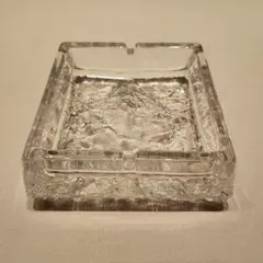 昭和レトロ　ガラス　灰皿　15㎝角のサムネイル