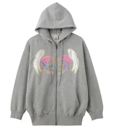 X-girl HEART AND WING ZIP UP SWEATHOODIE