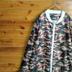 ナイロンジャケット　ジャンパー　ブルゾン　迷彩色　ミリタリー　Ⅼ　ユニセックス