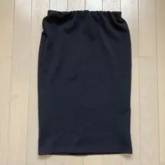 タイトスカート・ひざ丈・ストレッチ・黒・ブラック・M