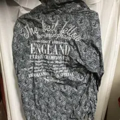 ペイズリー柄長袖シャツ ネイビー