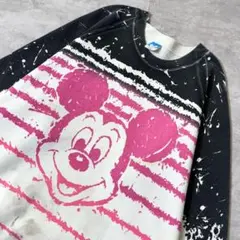さ*ま様 希少 80s USA製 Disney Mickey ラグラン スウェッ