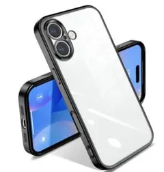 SATLITOG iPhone 17 用の ケース 　クリア ブラック