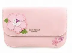 ケイトスペード  長財布  ポーチ ハワイ限定 レザー 花モチーフ ピンク