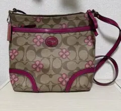 y2k ピンク COACH コーチ シグネチャー フラワー ワンショルダー