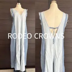 RODEO CROWNS ロデオクラウンズ デニム切替 オールインワンのサムネイル