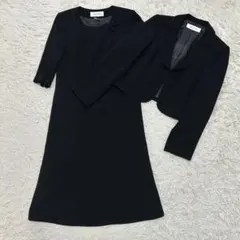 東京ソワール　ブラックワンピーススーツ　ショートジャケット付き　喪服　11号