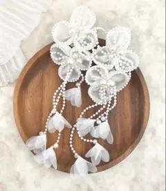 パールシール ウエディング 花 ピアス セット Ian ホワイト 白 ブライダル