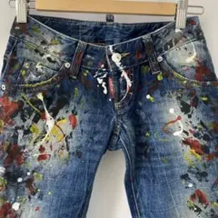 ディースクエアード　ペイントスプラッシュデザイン デニム　サイズ36