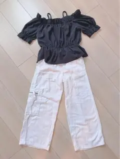 ZARAキッズ　ズボン　122cm SHIEN トップス　肩出し　オフショル