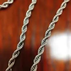 Platinum plated filledロープチェーン ネックレス67cm - メルカリ