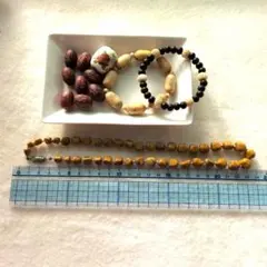 木製ブレスレット・陶器ビーズセット ヴィンテージ