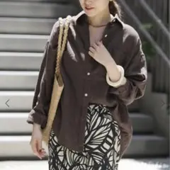 JOURNAL STANDARD relume リネンシャツ　ブラウン
