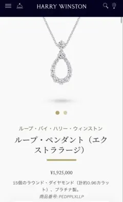 HARRY WINSTON ループネックレスエクストララージネックレスのサムネイル