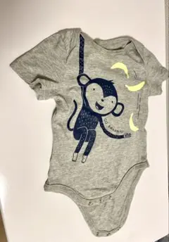 baby GAP グレーの猿と道路デザインロンパース