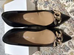 超美品　REFLET ブラック パンプス 24.5cmのサムネイル