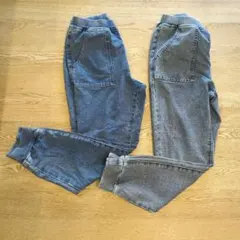 インディゴカットソージョガーパンツ　GU ジーユー　150　２枚セット