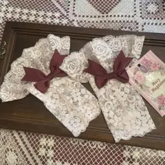 新品 未使用 メアリーマグダレン リボン付きレースカフス・ミディ オフ