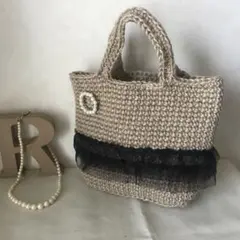 セール‼️ハンドメイドバック　麻ひもバック　トートバッグ マルシェバック