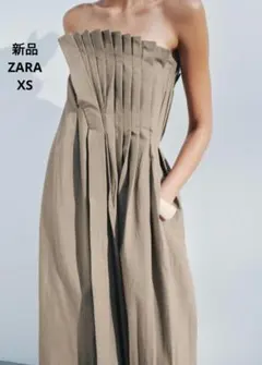 新品　ZARA しわ加工ワンピース　zw collection