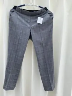 グレー系チェックパンツ Lサイズ ウエストゴム付き