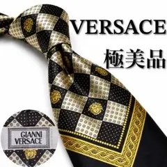 極美品 GIANNI VERSACE ネクタイ メデューサ 総柄　バロック　縁