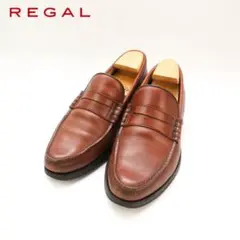 美品 REGAL 25.0 コインローファー ビーフロール ブラウン/ED48
