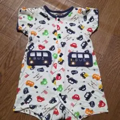 車とバスのロンパース 60-70cm
