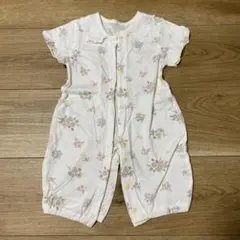 ベビー ロンパース 花柄 襟付き50〜60cm