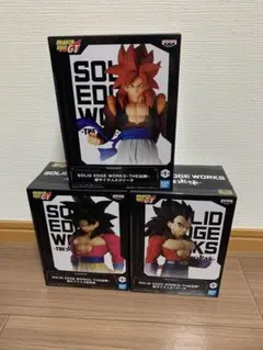 ドラゴンボールGT 出陣 超サイヤ人4 孫悟空 ベジータ ゴジータ 3点セット