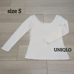 UNIQLO　ヒートテックバレエネックT 8分袖 Sサイズ ホワイト