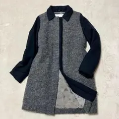 [美品]アクアスキュータム 現行 ￼ダウン入りウールコート ロング 防寒　M