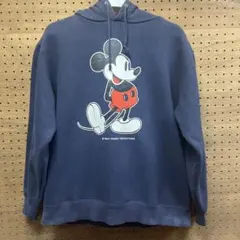 パーカー　ミッキー ディズニー　ネイビー　美品　チャンピオン