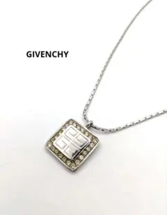 GIVENCHY ジバンシー　シルバー　ラインストーン　4Gロゴ　ネックレス