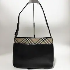 美品　バーバリー ワンショルダーバッグ ノバチェック 肩掛け レザー フォーマル