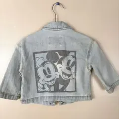 ZARA ベビー　デニムジャケット 80 ミッキー　ジージャン　ミニー Gジャン