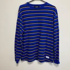 XLARGE Mサイズ ストライプ長袖カットソー