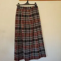 AMETHYST チェック柄フレアロングスカート