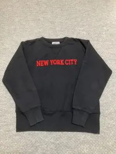 レディース トレーナー黒 裏起毛 Lサイズ 古着