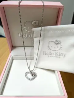 サンリオ　ハローキティ　ハート　スウィング　ネックレス　シルバー