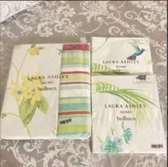 イギリス輸入:ローラアシュレイ掛け布団カバー+枕カバー2合計3点セット 新品