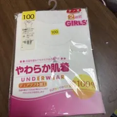 女の子　インナー　2枚組　100 半袖肌着 綿100% やわらか肌着