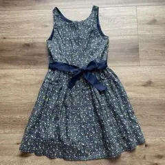 美品⭐︎花柄ノースリーブワンピース　リボン　サイズ7
