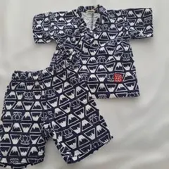 ムージョンジョン 富士山と象柄 甚平 90cm