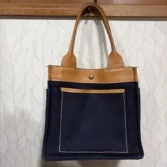 ネイビーキャンバストートバッグ
