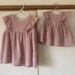 petit main 親子コーデチュニック♡ Fサイズ&110cm ピンク