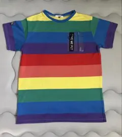 レインボー ボーダーTシャツ クリアポケット付きのサムネイル