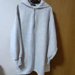 w closet ハーフジップ パーカー グレー