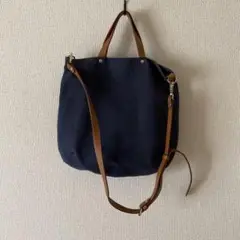 ラシット 刺し子 モノグラム 2way キャンバス トート ショルダーバッグ