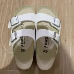 BIRKENSTOCK アリゾナ サンダル ホワイト 36 23cm - メルカリ